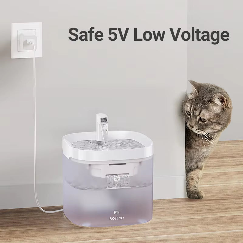 - SmartPfote - ClearFlow – Transparent Cat Water Fountain