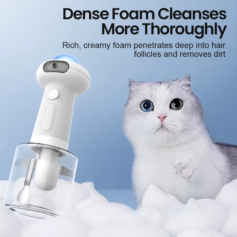 - SmartPfote - FoamSpa – Automatic Pet Shower Dispenser with USB Charging