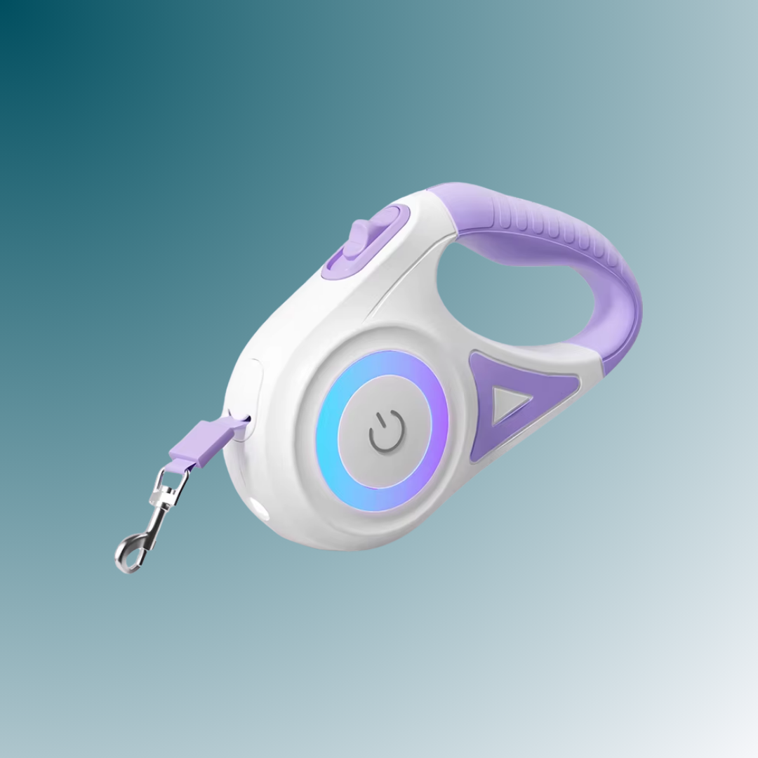 - SmartPfote - GlowLead 5M – Retractable Dog Leash with LED Light