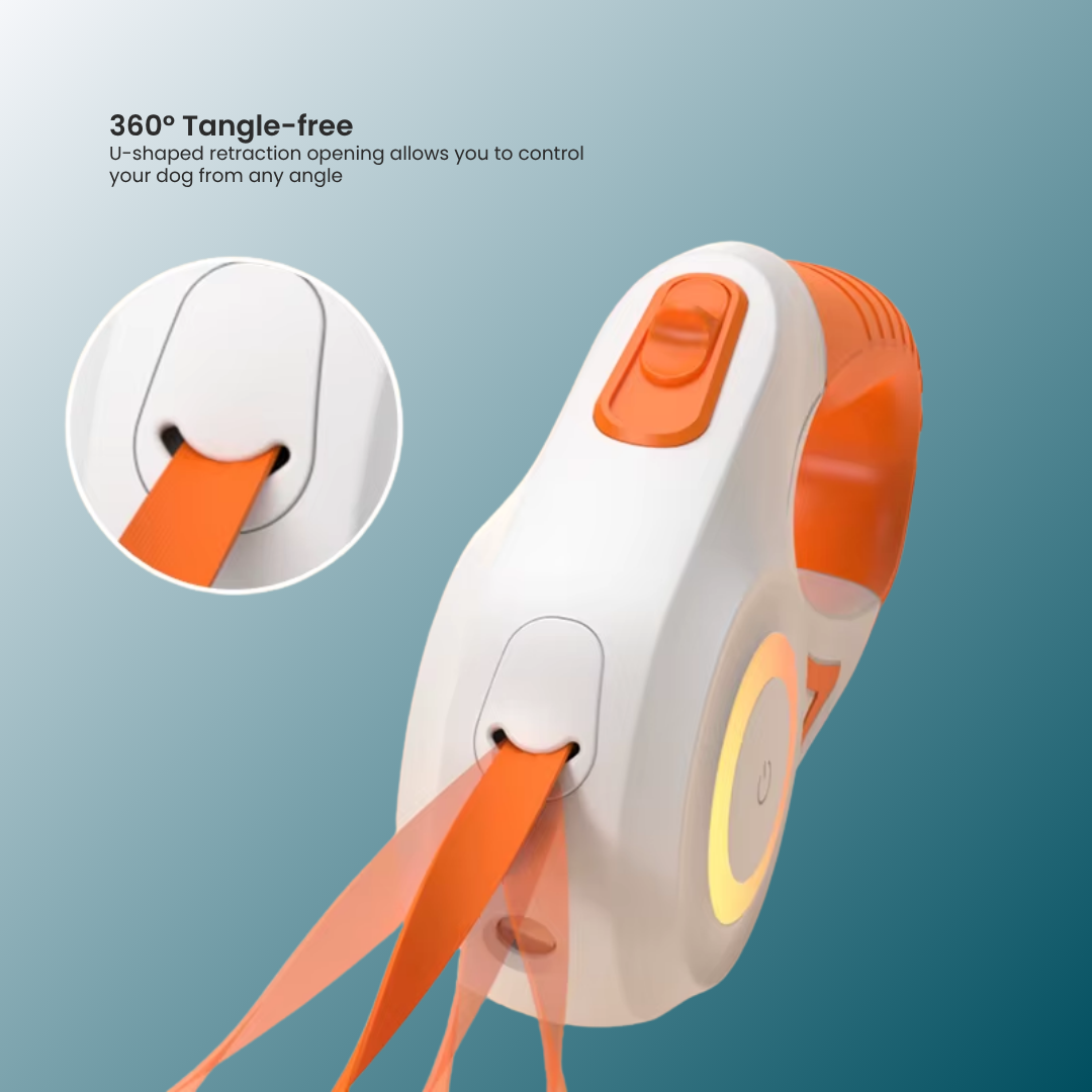 - SmartPfote - GlowLead 5M – Retractable Dog Leash with LED Light
