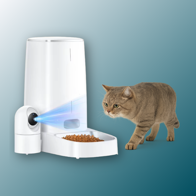 - SmartPfote - MealLink 4L – Smart Feeder with Camera, Voice Call & Wi-Fi Control