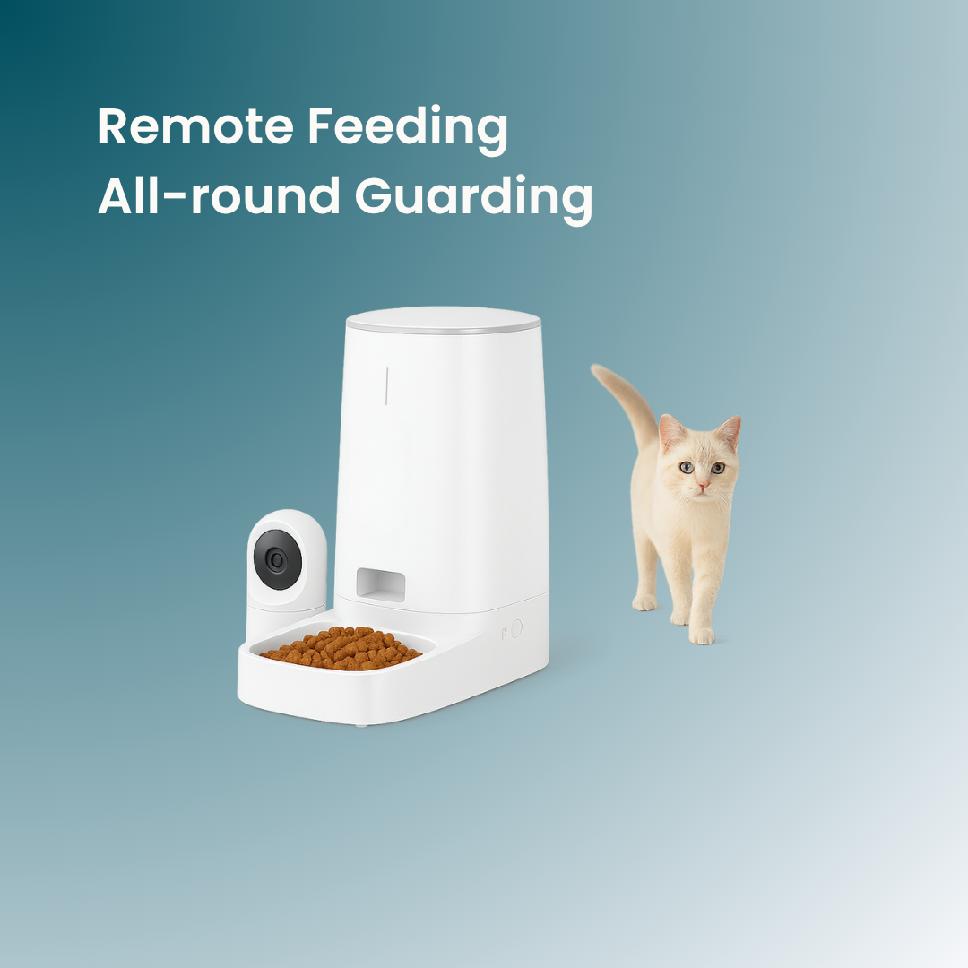 - SmartPfote - MealLink 4L – Smart Feeder with Camera, Voice Call & Wi-Fi Control