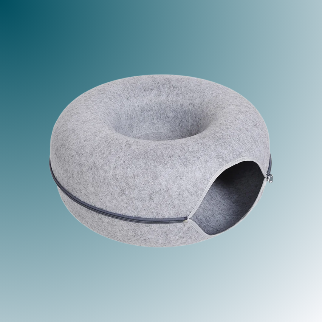 - SmartPfote - NestLoop – 2-in-1 Donut Cat Tunnel Bed (Felt Design)