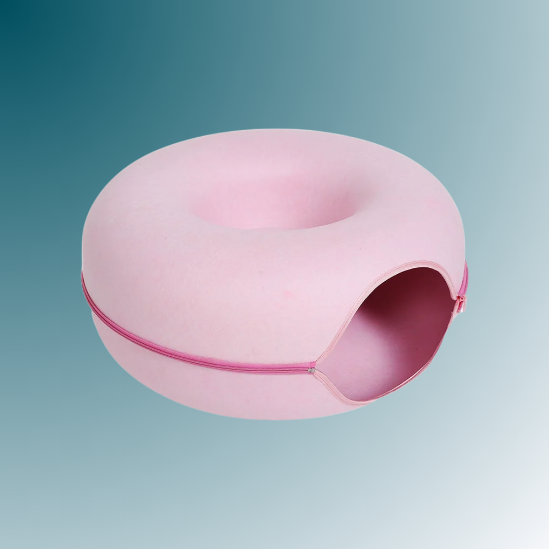 - SmartPfote - NestLoop – 2-in-1 Donut Cat Tunnel Bed (Felt Design)