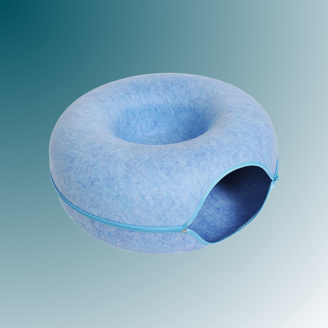 - SmartPfote - NestLoop – 2-in-1 Donut Cat Tunnel Bed (Felt Design)