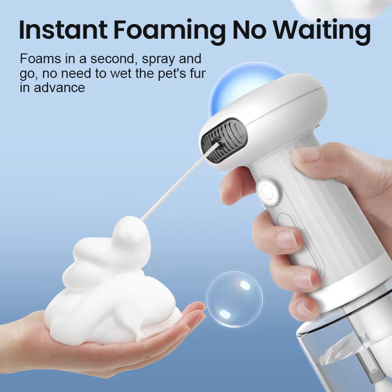 - SmartPfote - FoamSpa – Automatic Pet Shower Dispenser with USB Charging