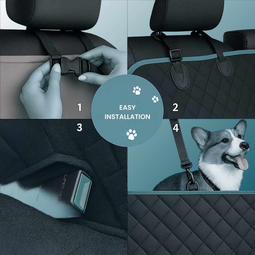 - SmartPfote - RideGuard Pro – Waterproof Dog Car Seat Hammock
