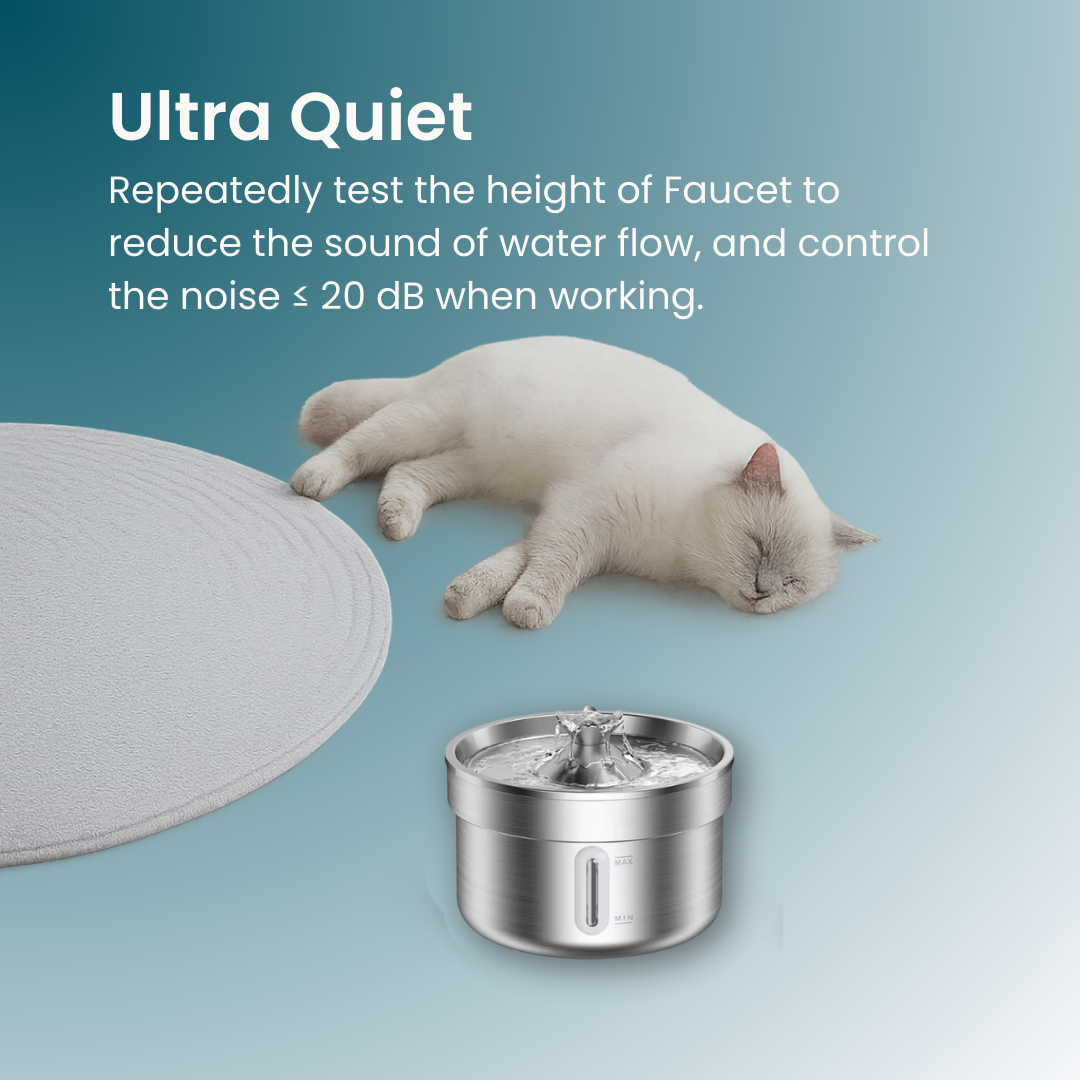 - SmartPfote - SteelSip – Smart Stainless Steel Pet Water Fountain