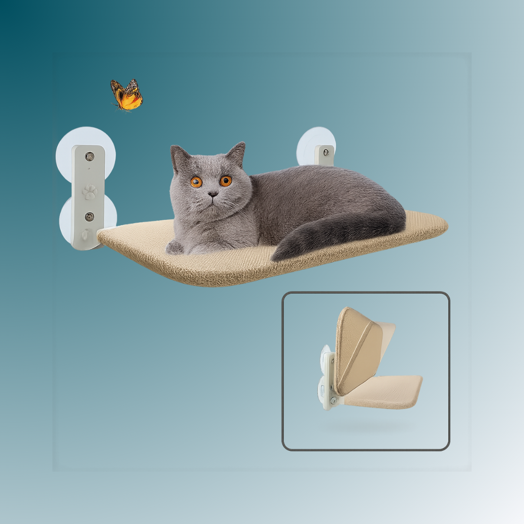 - SmartPfote - SunNap – Foldable Cat Window Hammock (Up to 10kg)