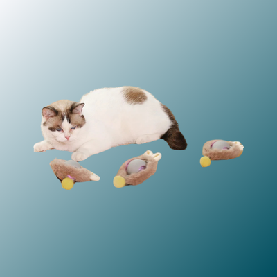 - SmartPfote - WiggleWhisk Plushie – Rechargeable Cat Ball with Fluffy Tail