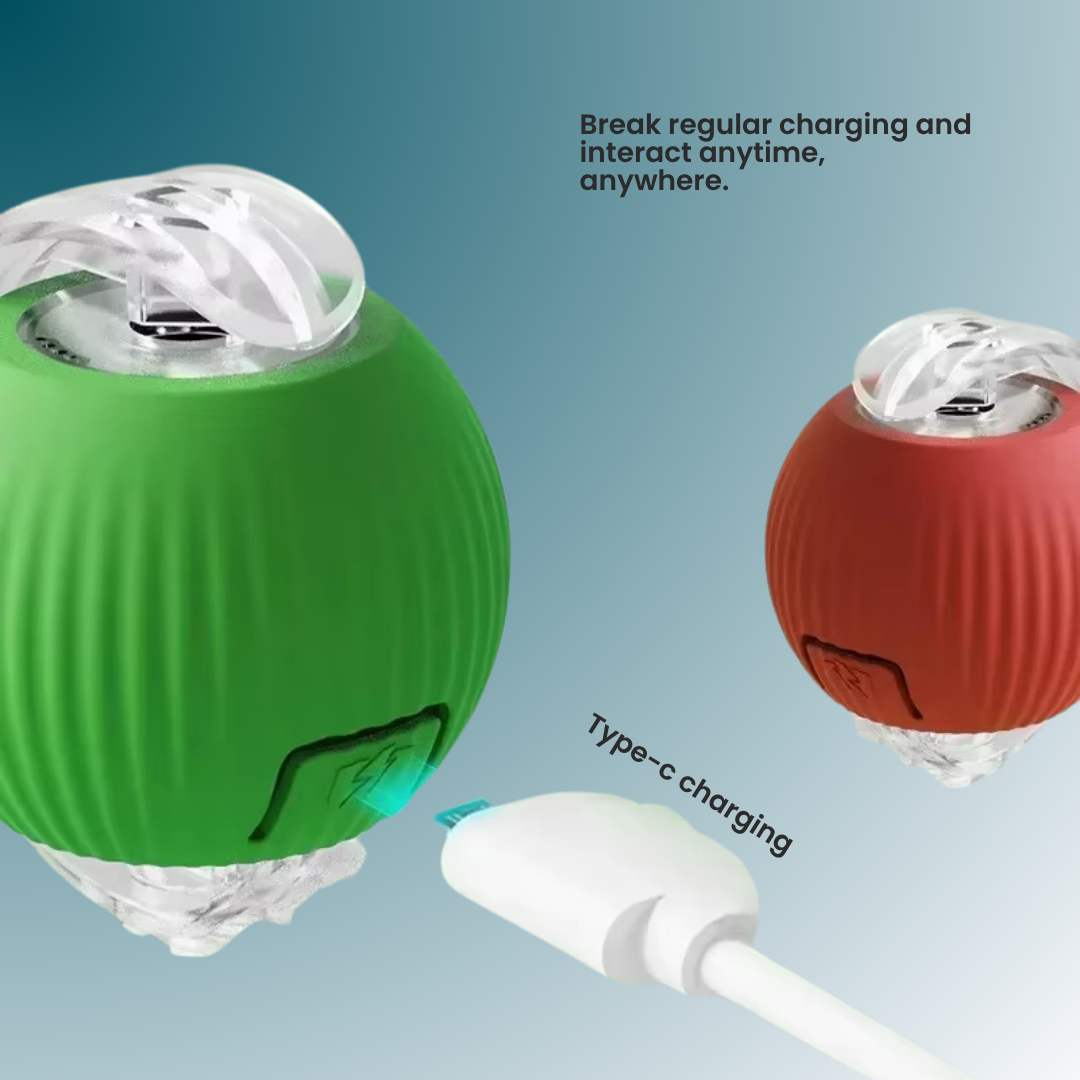 - SmartPfote - WiggleWhisk – Rechargeable Rolling Tail Toy for Cats & Dogs