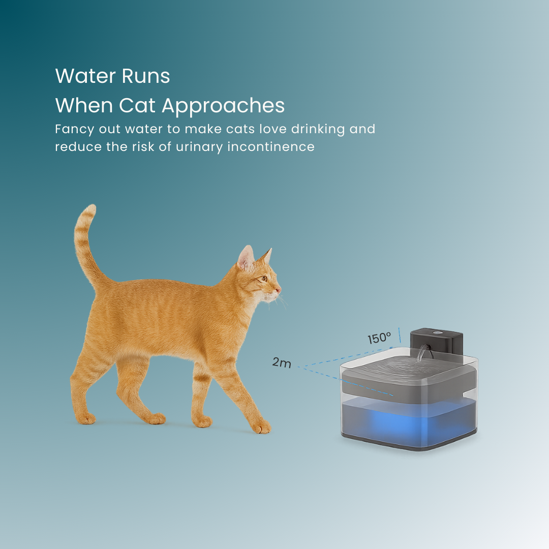 - SmartPfote - AquaSense – Wireless Cat Fountain with Motion Sensor