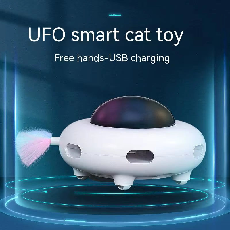 - SmartPfote - UFOWhirl – Smart Interactive Feather Teaser Toy for Cats