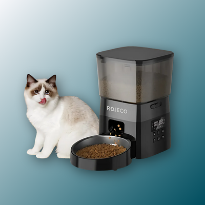 - SmartPfote - MealMate Button 2L – Automatic Pet Feeder for Cats & Dogs (Dry Food)