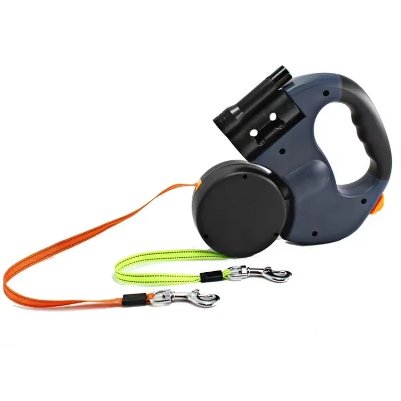 - SmartPfote - DualGlow Leash – Retractable LED Leash with Waste Bag Box