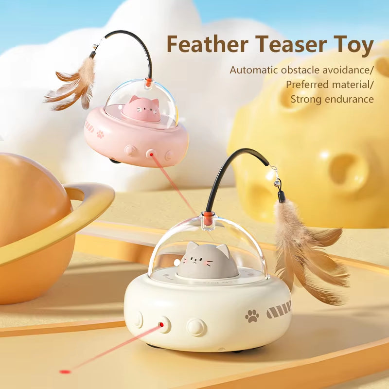 - SmartPfote - TeaseUFO – Smart UFO Cat Teaser Toy
