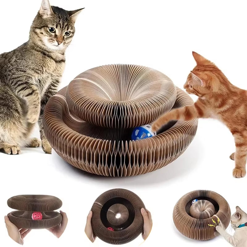 - SmartPfote - FlexiScratch – Collapsible Corrugated Cat Scratcher Toy