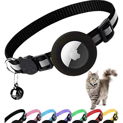 - SmartPfote - TrackBell – Reflective Breakaway AirTag Cat Collar