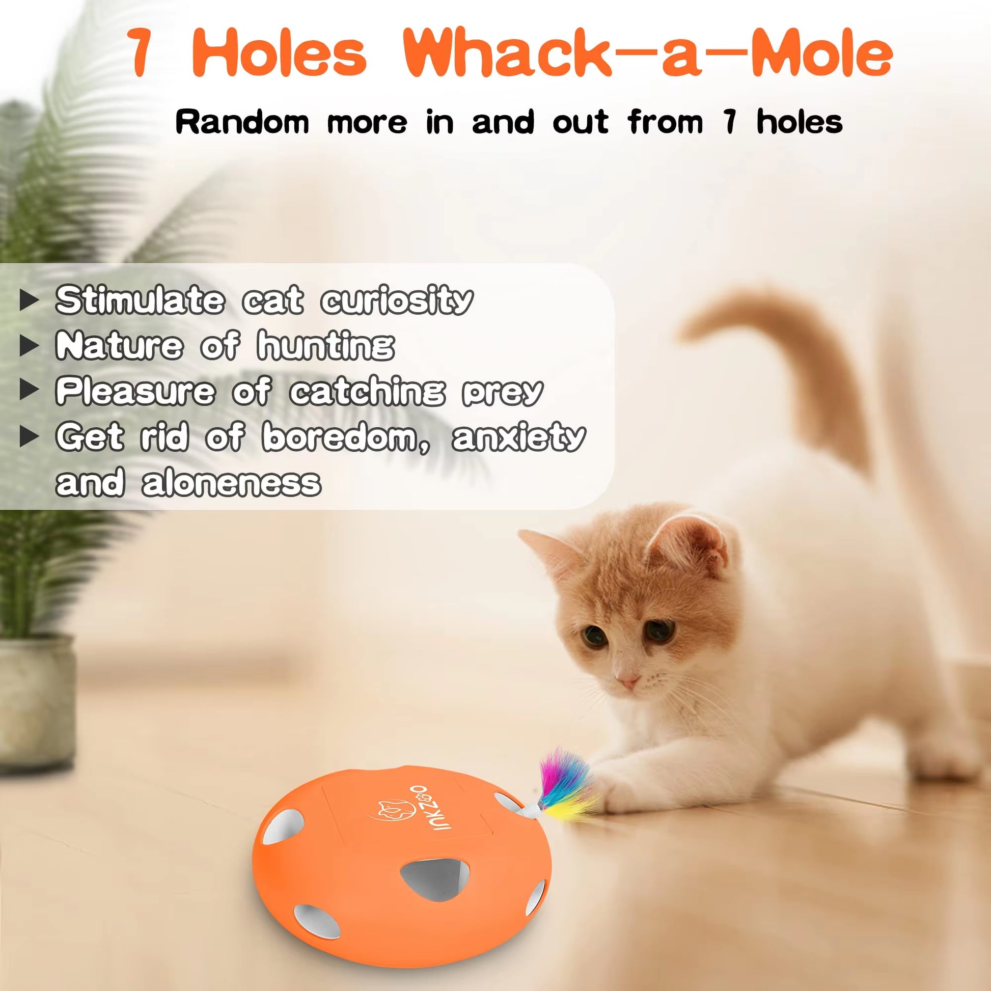 - SmartPfote - PouncePlay – Interactive Whack-a-Mole Cat Toy
