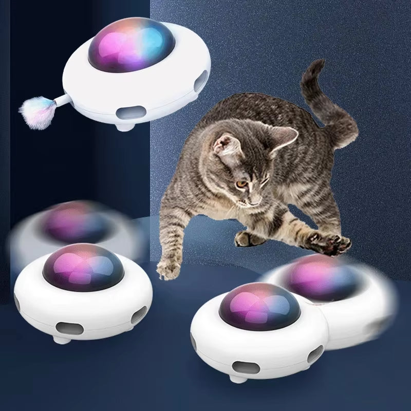 - SmartPfote - UFOWhirl – Smart Interactive Feather Teaser Toy for Cats