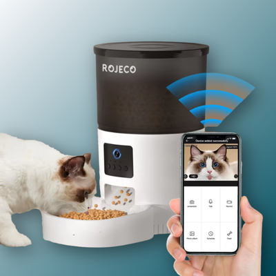 - SmartPfote - CamPortion 3L – Smart Feeder with Video, Voice & Remote Control to stay connected