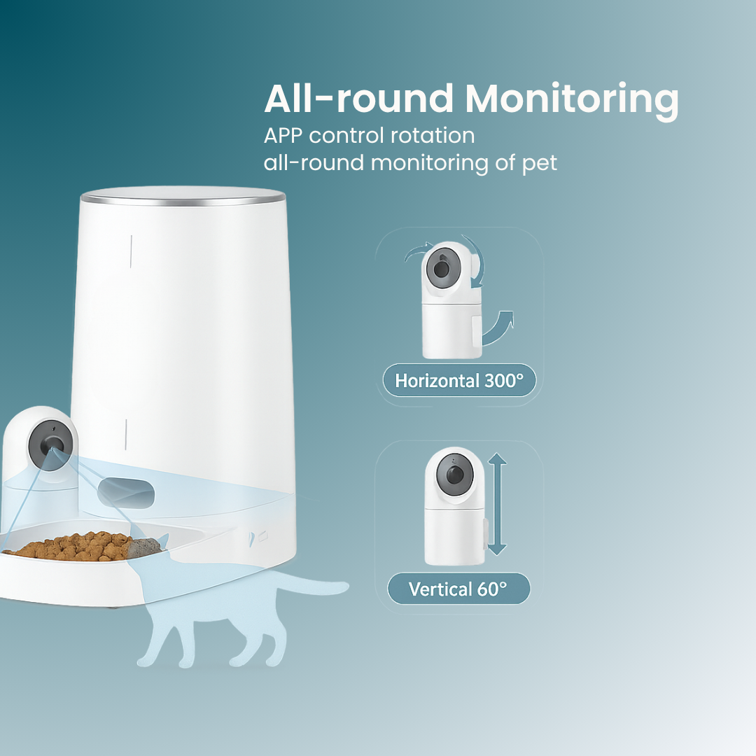 - SmartPfote - MealLink 4L – Smart Feeder with Camera, Voice Call & Wi-Fi Control