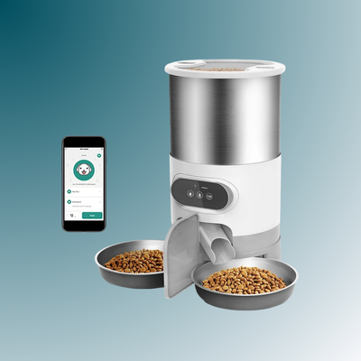 - SmartPfote - MealMate Duo – Smart Cats & Dogs Feeder with App Control & Double Bowls