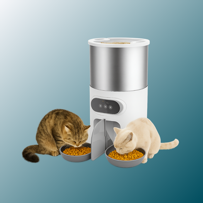 - SmartPfote - MealMate Duo – Smart Cats & Dogs Feeder with App Control & Double Bowls