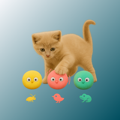 - SmartPfote - PurrPlush – Electric Catnip Ball Toy with Touch & Sound
