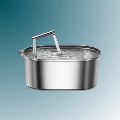 - SmartPfote - SteelFlow – Automatic Stainless Steel Water Fountain for Cats & Dogs