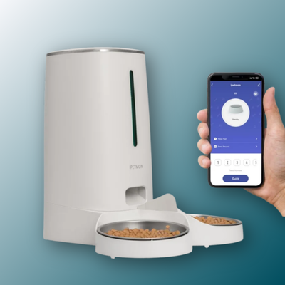 - SmartPfote - TwinBowl 4L – Wi-Fi Cat Feeder with App Control & Low Food Alerts
