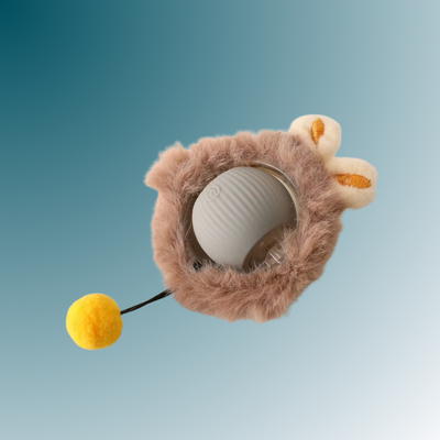 - SmartPfote - WiggleWhisk Plushie – Rechargeable Cat Ball with Fluffy Tail