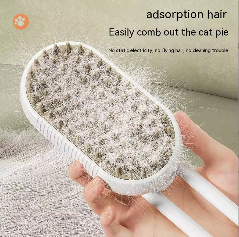 - SmartPfote - SteamCare Brush – Electric Spray Comb for Cats & Dogs