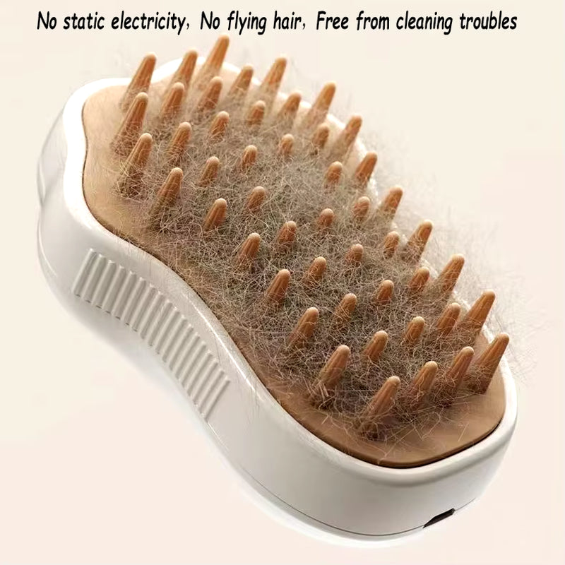 - SmartPfote - SteamBrush Pro – 3-in-1 Electric Cat Brush with Spray