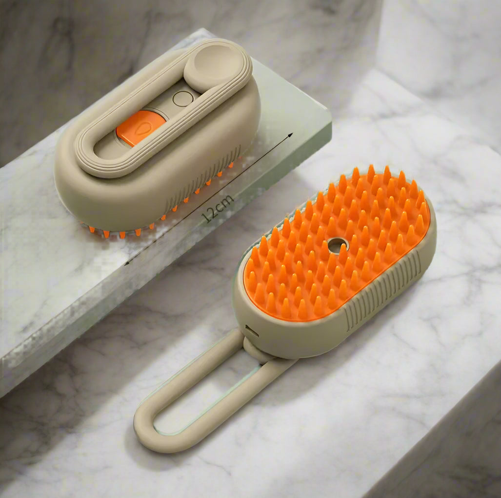 - SmartPfote - SteamCare Brush – Electric Spray Comb for Cats & Dogs